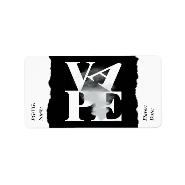 Vape | DIY E-Juice Label LIEBE VAPE von VapeGoat Adressaufkleber (Vorne)