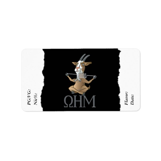 Vape | DIY E-Juice Label Ohm Goat by VapeGoat Adressaufkleber (Vorne)