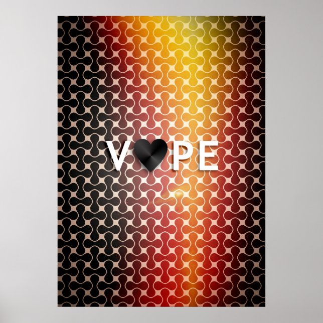 Vape Heart Retro Premium Posters Poster (Vorne)