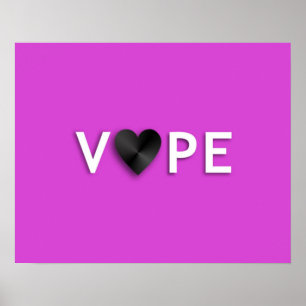 Vape Heart Retro Premium Posters Poster