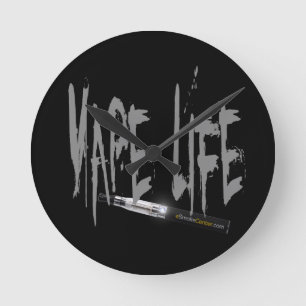 Vape Leben! Runde Wanduhr