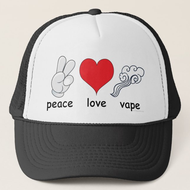 Vape | Liebe des Friedens durch die VapeGoat Truckerkappe (Vorderseite)