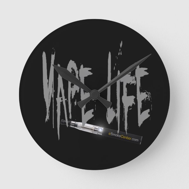 Vape Life! Runde Wanduhr (Vorderseite)