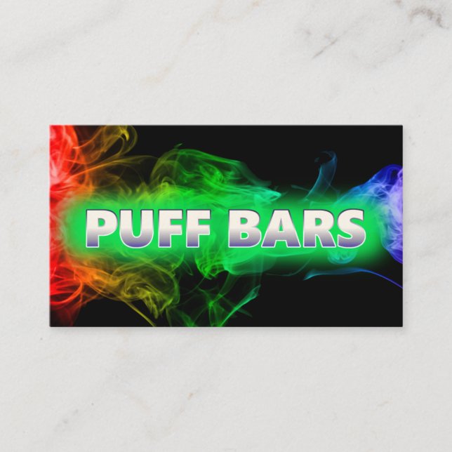 Vape Puff Bar Carte de visite noir (Devant)