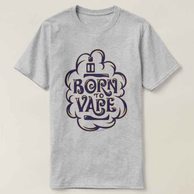 VAPE-Shirt | Geboren zu Vape Blue VapeGoat™ T-Shirt (Design vorne)