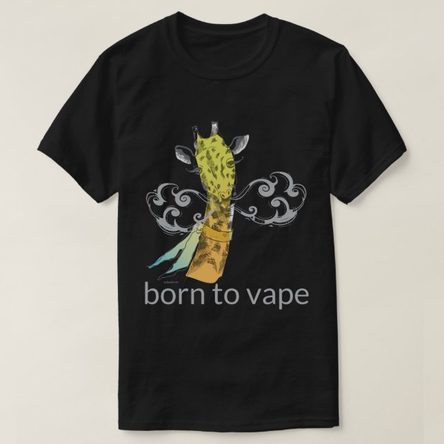 VAPE-Shirt | Geboren zu Vape Giraffe DK VapeGoat™ T-Shirt (Design vorne)