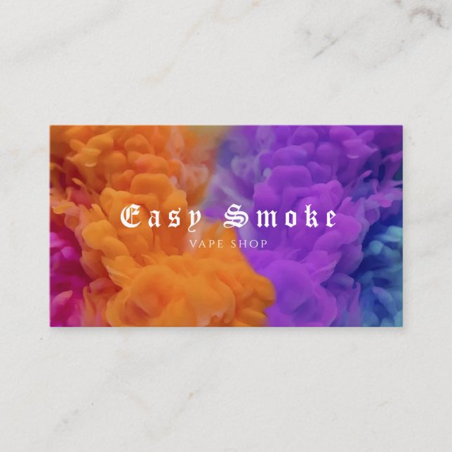 Vape Shop Business Card Visitenkarte (Vorderseite)