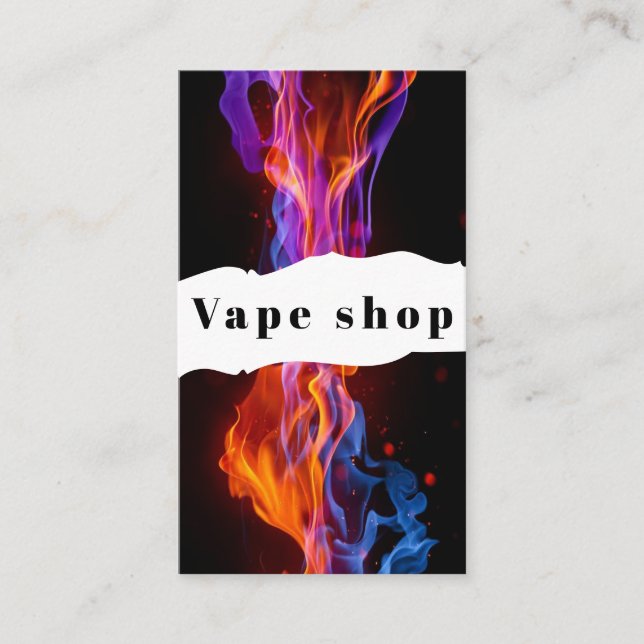 Vape Shop Fumer Carte de visite de cigarettes (Devant)