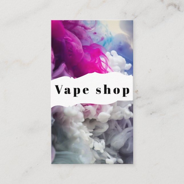 Vape Shop Fumer Carte de visite de cigarettes (Devant)