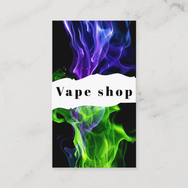 Vape Shop Fumer Carte de visite de cigarettes (Devant)