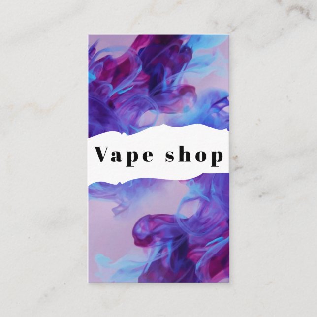 Vape Shop Fumer Carte de visite de cigarettes (Devant)