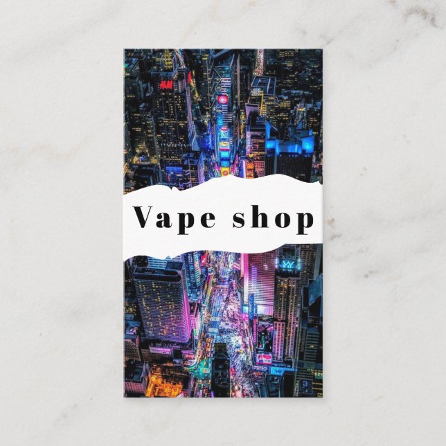 Vape Shop Fumer Carte de visite de cigarettes (Devant)