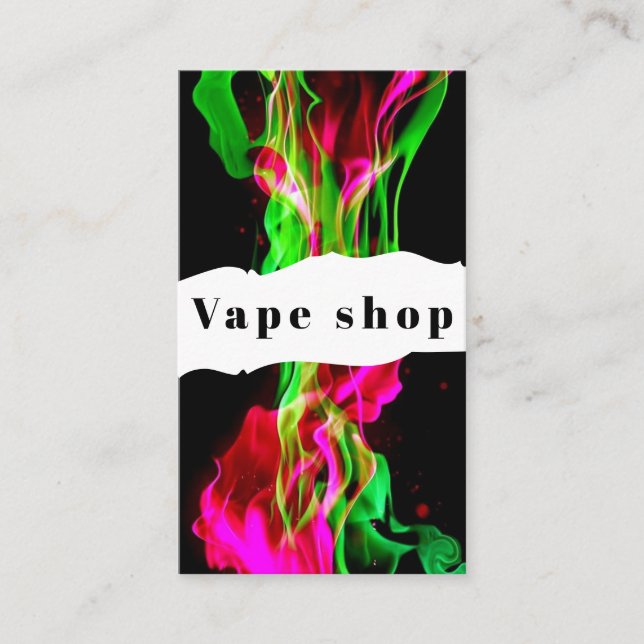 Vape Shop Fumer Carte de visite de cigarettes (Devant)