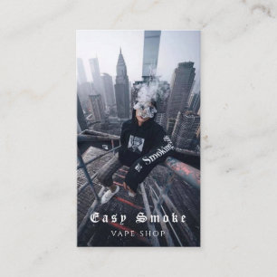 Vape Shop Fumer Carte de visite noir
