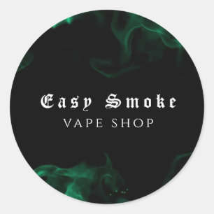 Vape Shop Grüne Unternehmen Runder Aufkleber