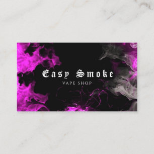 Vape Shop noir violet Carte de visite