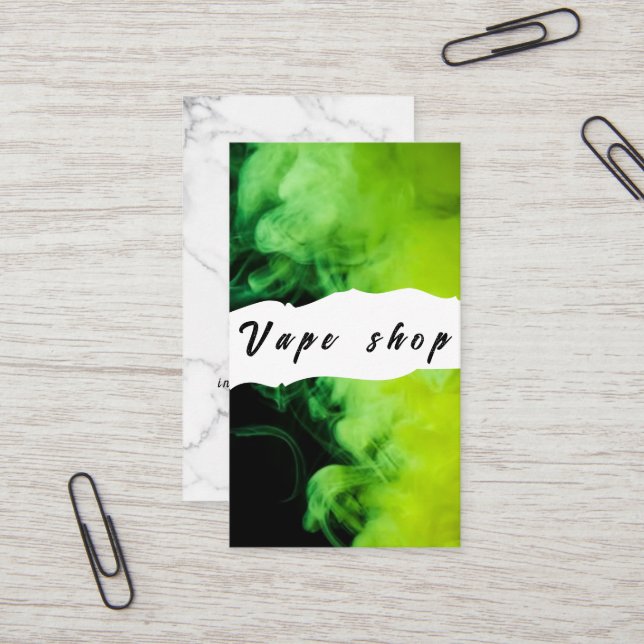 Vape Shop Zigarette Visitenkarte (Vorderseite/Rückseite Beispiel)