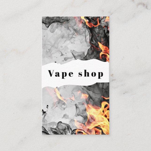 Vape Smoke Shop Store Electronic Cigarette Visitenkarte (Vorderseite)