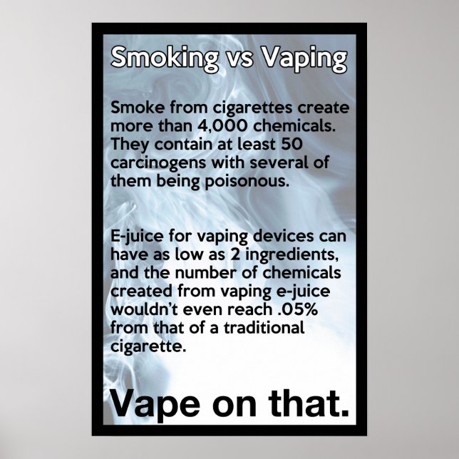 Vape sur cette affiche d'information (Devant)