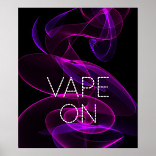 Vape sur la fumée rose foncé affiche