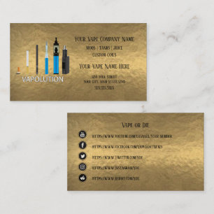 VAPE   Vapolution Gold Business Social Media Visitenkarte