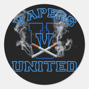VAPERS VEREINIGT RUNDER AUFKLEBER