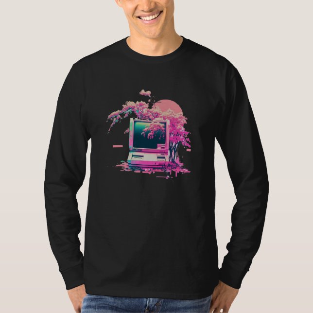 Vaperwave Aesthetic Glitch Retrowave Synthwave  14 T-Shirt (Vorderseite)