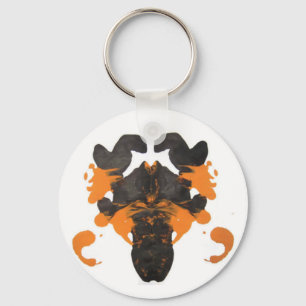 Vapid Orange Inkblot Design Schlüsselanhänger
