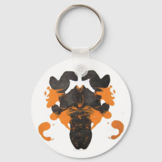 Vapid Orange Inkblot Design Schlüsselanhänger