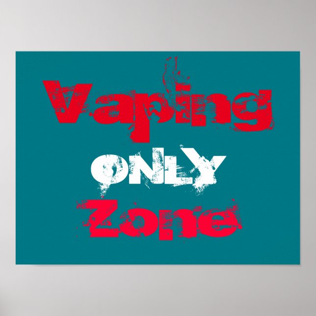 Vaping only Zone Hochwertiges Poster (Vorne)