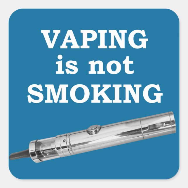 Vaping raucht nicht quadratischer aufkleber (Vorderseite)