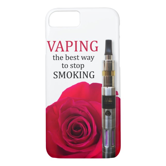 Vaping und Rose Blume Case-Mate iPhone Hülle (Rückseite)