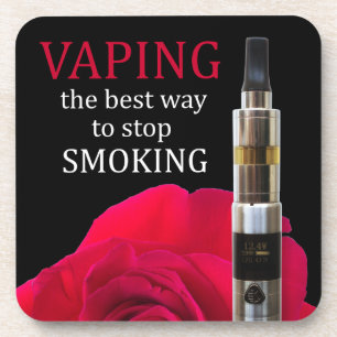 Vaping und Rose Blume Getränkeuntersetzer