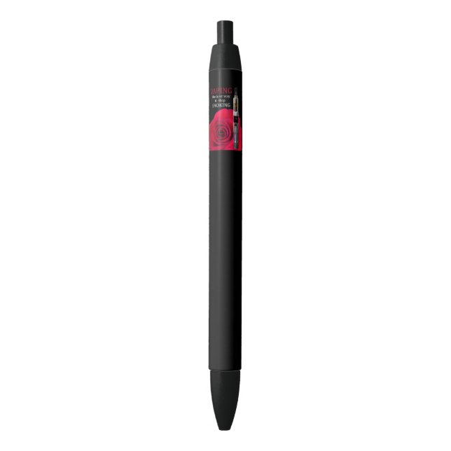 Vaping und Rose Blume Kugelschreiber (Vorderseite Vertikal)