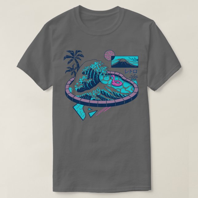 Vapor Wave Pool T-Shirt (Design vorne)