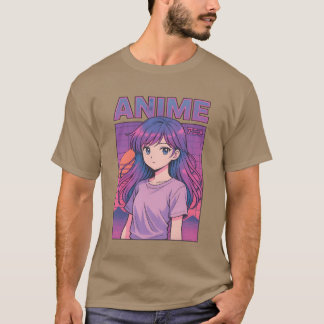 Vaporwave Anime Sonnenuntergang Junge T-Shirt