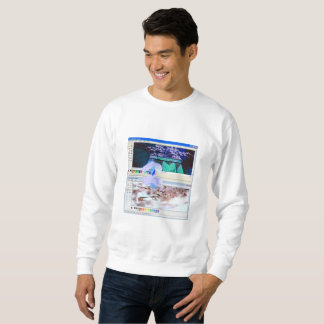 Vaporwave Art-Kirschblüte Crewneck Sweatshirt