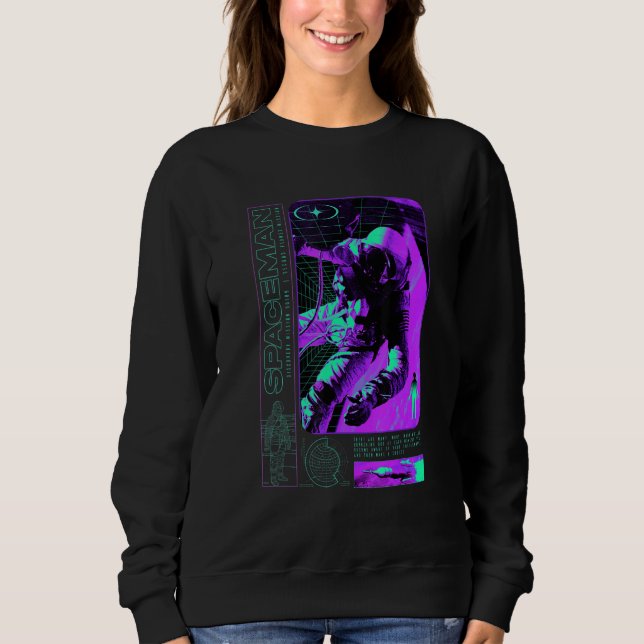 Vaporwave-Ästhetik-Astronaut-Outer-Space-Galaxie-A Sweatshirt (Vorderseite)