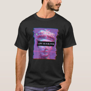 Vaporwave Ästhetik David Statue Life ist ein Glitc T-Shirt