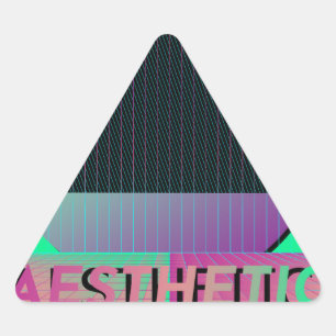 Vaporwave-Ästhetik Dreieckiger Aufkleber