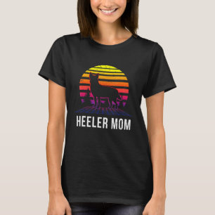 Vaporwave-Ästhetik Haustier Rind Hund Süße Heeler T-Shirt