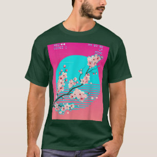 Vaporwave Ästhetik Japanisch Sakura Cherry Blossom T-Shirt
