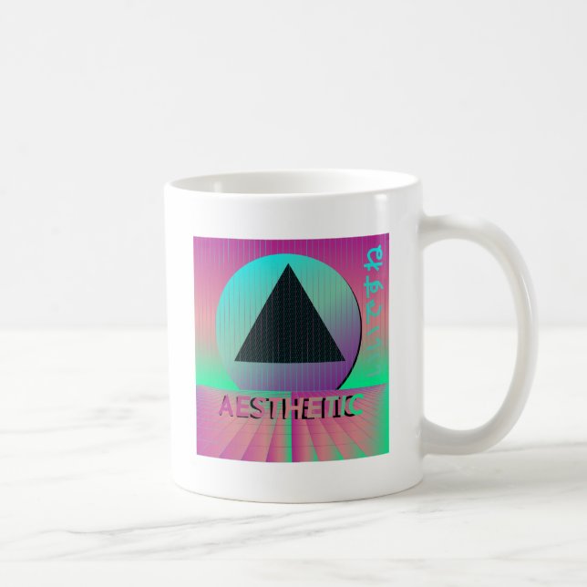 Vaporwave-Ästhetik Kaffeetasse (Rechts)