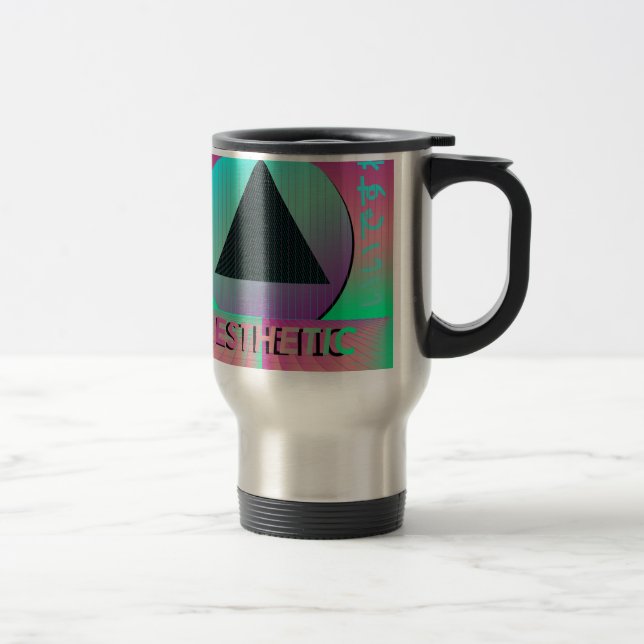 Vaporwave-Ästhetik Reisebecher (Rechts)