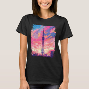 Vaporwave-Ästhetik-Skytree Tokio Japan T-Shirt