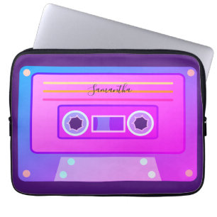 Vaporwave-Ästhetische Strahlung Lila y2k-Kassette Laptopschutzhülle