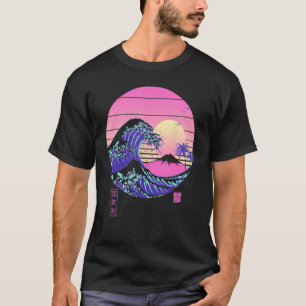 Vaporwave Ästhetische Wave Off Kanagawa Japanische T-Shirt