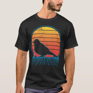 Vaporwave Bird Lover Vogelbeobachtung Bird Whisper T-Shirt