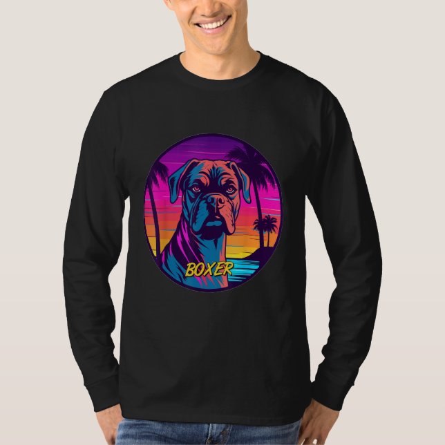 Vaporwave Boxer Retro Futuristic Boxer T-Shirt (Vorderseite)