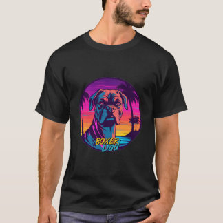 Vaporwave-Boxer-Vater Futuristischer Boxer T-Shirt